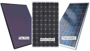 Tipos de painéis solares